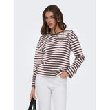 ONLY ONLY dame bluse ONLNEW LS Tee Black Coffee Orchid pink + Cloud dancer