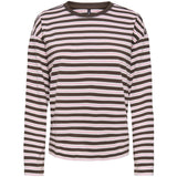 ONLY ONLY dame bluse ONLNEW LS Tee Black Coffee Orchid pink + Cloud dancer