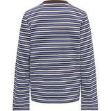 ONLY ONLY dame bluse PGLISA Blouse Cloud Dancer CHICORY COFFEE/SODALITE BLUE STRIPE