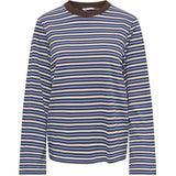 ONLY ONLY dame bluse PGLISA Blouse Cloud Dancer CHICORY COFFEE/SODALITE BLUE STRIPE