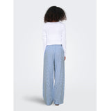 ONLY ONLY dame bukser ONLAUGUSTA Pant Cloud Dancer BLUE STRIPES