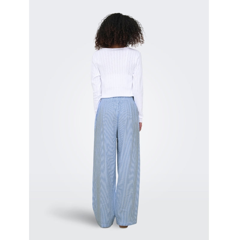 ONLY ONLY dame bukser ONLAUGUSTA Pant Cloud Dancer BLUE STRIPES