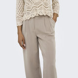 ONLY ONLY dame bukser ONLHATTIE Pant Taupe Gray MELANGE