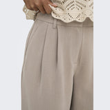 ONLY ONLY dame bukser ONLHATTIE Pant Taupe Gray MELANGE
