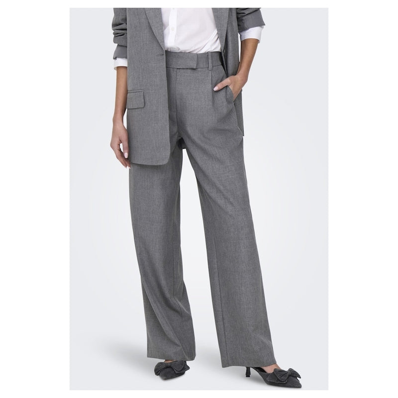 ONLY ONLY dame bukser ONLLINDA Pant Medium grey melange