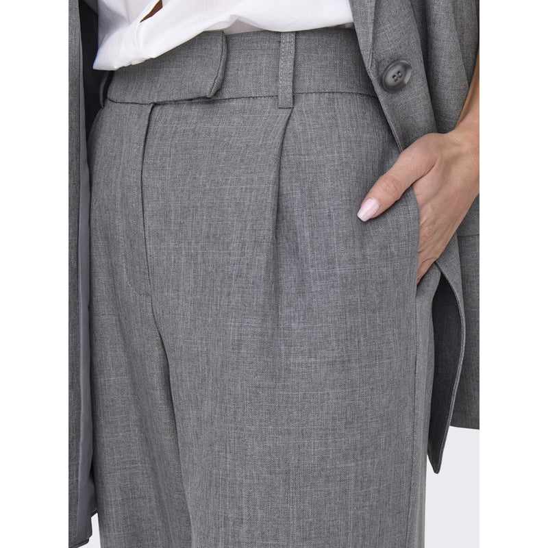 ONLY ONLY dame bukser ONLLINDA Pant Medium grey melange