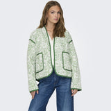 ONLY ONLY dame jakke ONLELVIRA Restudsalg Mineral Green CLOUD DANCER