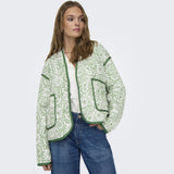 ONLY ONLY dame jakke ONLELVIRA Restudsalg Mineral Green CLOUD DANCER