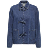 ONLY ONLY dame jakke ONLTHILLE Jacket Dark Blue Denim