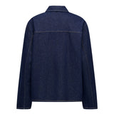 ONLY ONLY dame jakke ONLTHILLE Jacket Dark Blue Denim Rinse