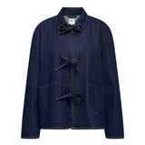 ONLY ONLY dame jakke ONLTHILLE Jacket Dark Blue Denim Rinse