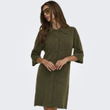 ONLY ONLY dame kjole ONLALIVIA Dress Beech Dtm Button/Melange