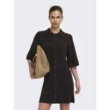 ONLY ONLY dame kjole ONLALIVIA Dress Coffee Bean Dtm Button/Melange