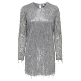 ONLY ONLY dame kjole ONLANIKA Dress Vapor Blue SILVER SEQUINS