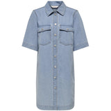 ONLY ONLY dame kjole ONLBELLE Restudsalg Light Blue Denim