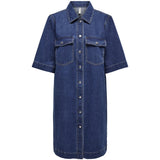 ONLY ONLY dame kjole ONLBELLE Dress Dark Blue Denim