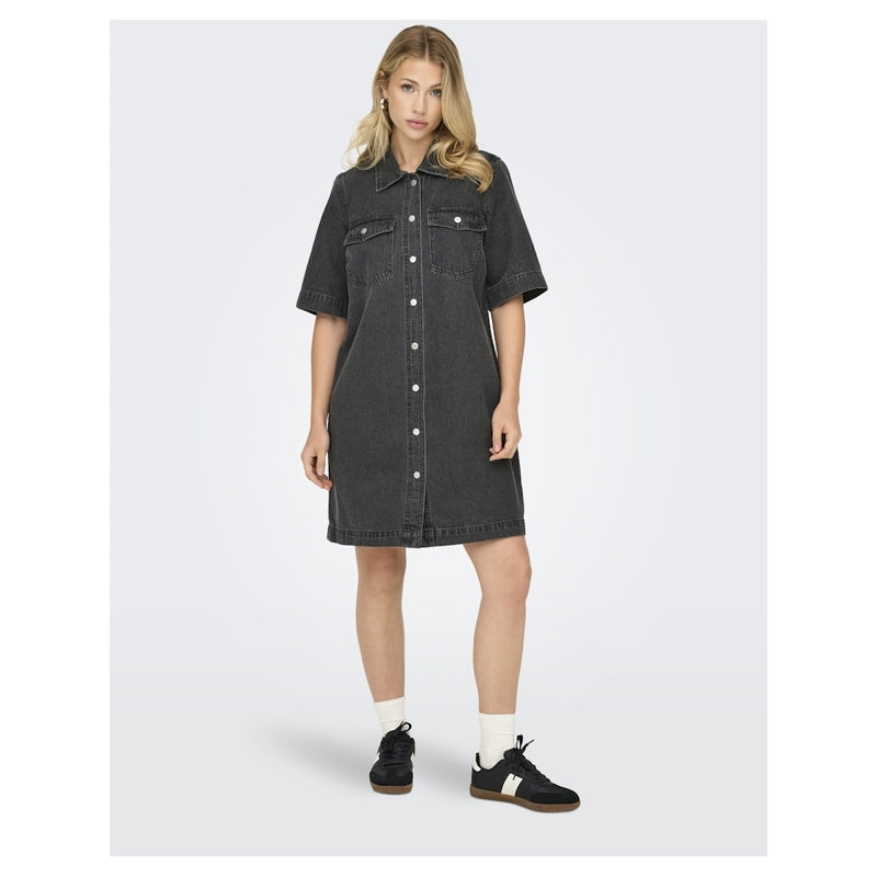 ONLY ONLY dame kjole ONLBELLE Restudsalg Washed Black