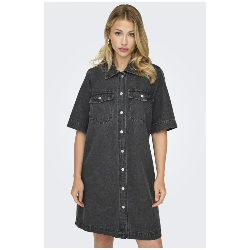 ONLY ONLY dame kjole ONLBELLE Restudsalg Washed Black