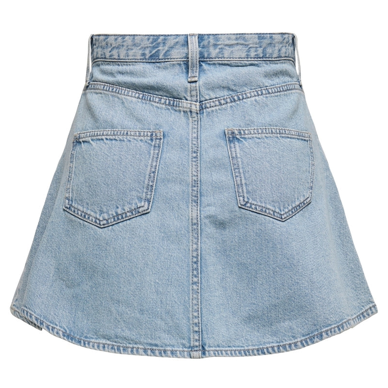 ONLY ONLY dame nederdel ONLEDEN Skirt Light Blue Denim