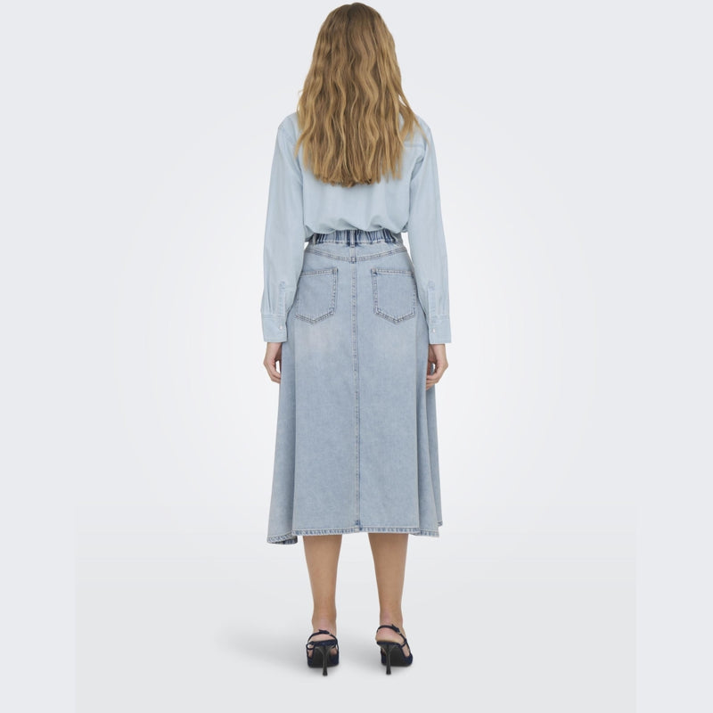 ONLY ONLY dame nederdel ONLMINDY Restudsalg Light Blue Denim