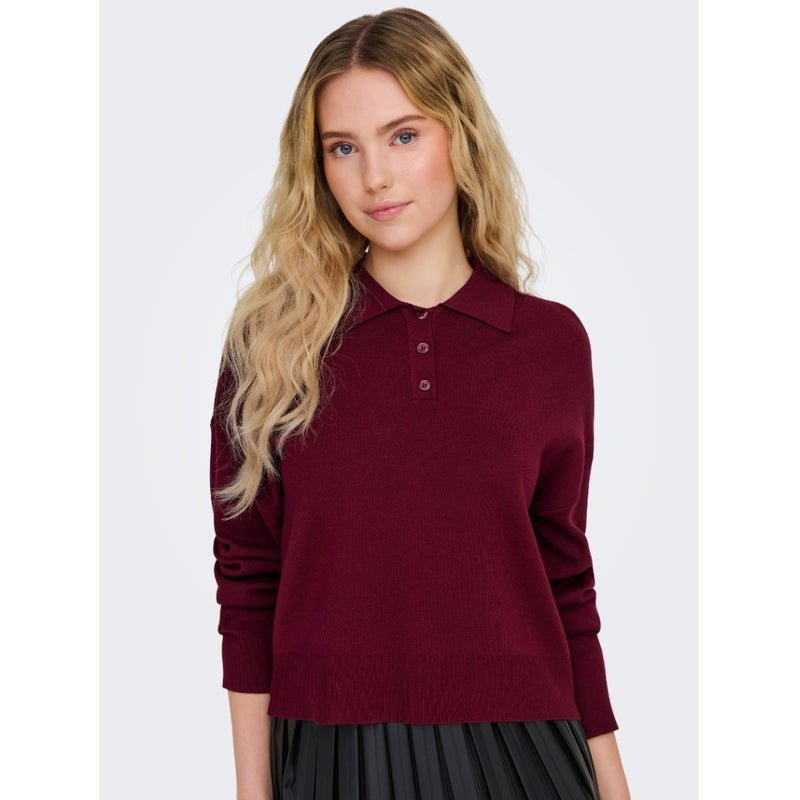 ONLY ONLY dame polo ONLLUCY Knit Cabernet