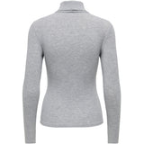 ONLY ONLY dame rullekrave ONLGLAMOUR Blouse Light Grey Melange