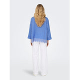 ONLY ONLY dame skjorte ONLGRACES Shirt Blue Bonnet BRIGHT WHITE EMB.