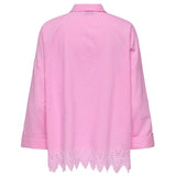 ONLY ONLY dame skjorte ONLGRACES Shirt Fuchsia Pink BRIGHT WHITE EMB.