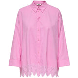 ONLY ONLY dame skjorte ONLGRACES Shirt Fuchsia Pink BRIGHT WHITE EMB.