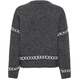 ONLY ONLY dame strik ONLAMANDA Knit Dark Grey Melange Cloud Dancer