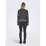 ONLY ONLY dame strik ONLAMANDA Knit Dark Grey Melange Cloud Dancer