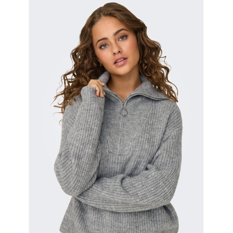 ONLY ONLY dame strik ONLBAKER Knit Medium grey melange