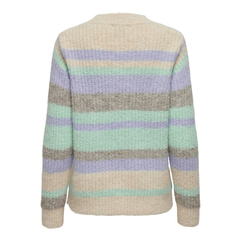 ONLY ONLY dame strik ONLMAGGIE Knit Birch Picante/Aqua Sky/Pastel Lilac