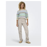 ONLY ONLY dame strik ONLMAGGIE Knit Birch Picante/Aqua Sky/Pastel Lilac