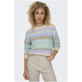 ONLY ONLY dame strik ONLMAGGIE Knit Birch Picante/Aqua Sky/Pastel Lilac