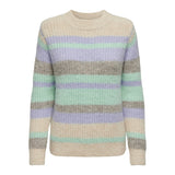 ONLY ONLY dame strik ONLMAGGIE Knit Birch Picante/Aqua Sky/Pastel Lilac