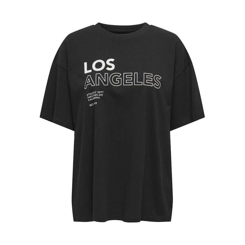 ONLY ONLY dame t-shirt ONLCASSIE T-shirt Black Los angeles + labels brooklyn