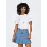 ONLY ONLY dame t-shirt ONLKETTY T-shirt bright white strawberry