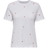 ONLY ONLY dame t-shirt ONLKETTY T-shirt Bright White HEART