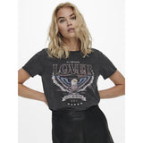ONLY ONLY dame t-shirt ONLLUCY T-shirt Black Lover