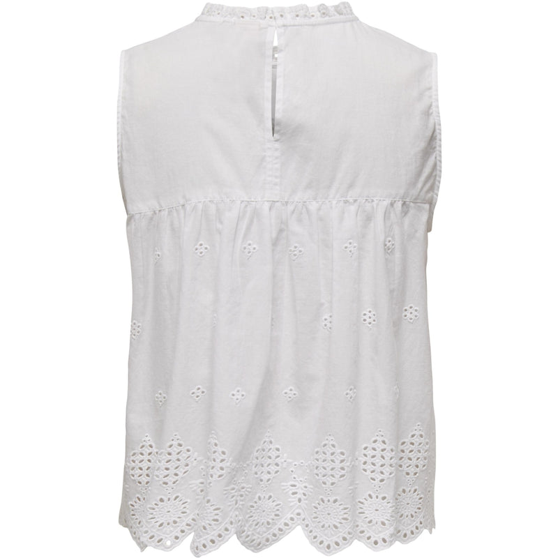 ONLY ONLY dame top ONLLOU Restudsalg Bright White