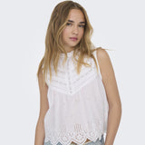 ONLY ONLY dame top ONLLOU Restudsalg Bright White