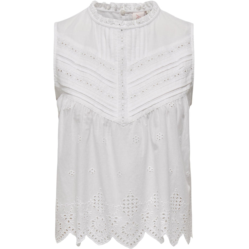 ONLY ONLY dame top ONLLOU Restudsalg Bright White