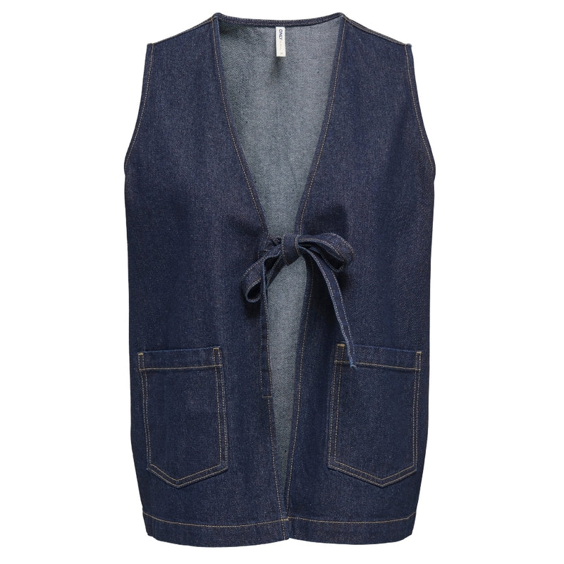 ONLY ONLY dame vest ONLIDA Vest Dark Blue Denim