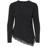 ONLY Only dame bluse ONLLIVE Blouse Black Dtm lace
