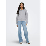 ONLY Only dame hoodie ONLNAOMI Sweatshirt Light Grey Melange