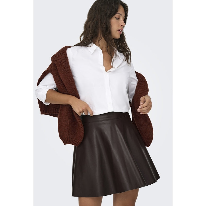 ONLY Only dame nederdel ONLLUNA Skirt Black Coffee