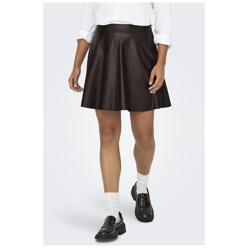 ONLY Only dame nederdel ONLLUNA Skirt Black Coffee