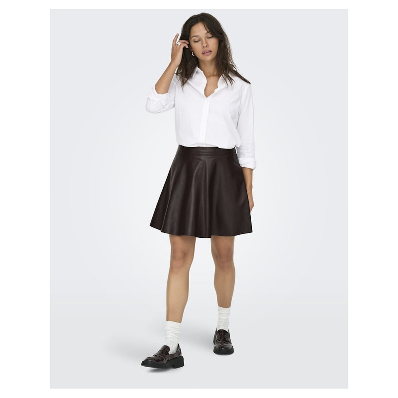 ONLY Only dame nederdel ONLLUNA Skirt Black Coffee