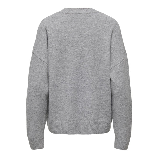 ONLY Only dame strik ONLRENE Knit Medium grey melange
